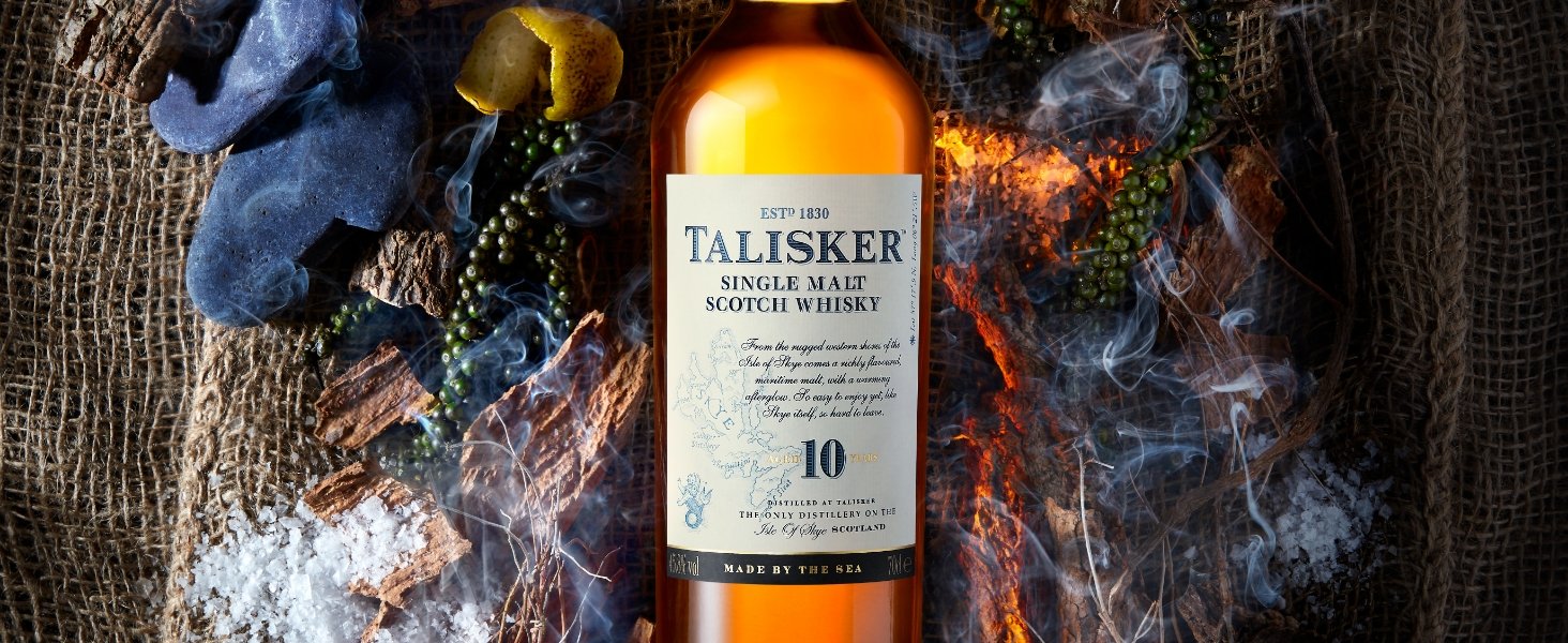 Talisker 10 Year Old Single Malt Scotch Whisky, 70 cl with Gift Box