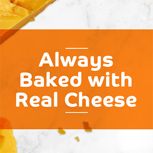 Goldfish crackers are always baked with real cheese for a cheesy snack you'll love.