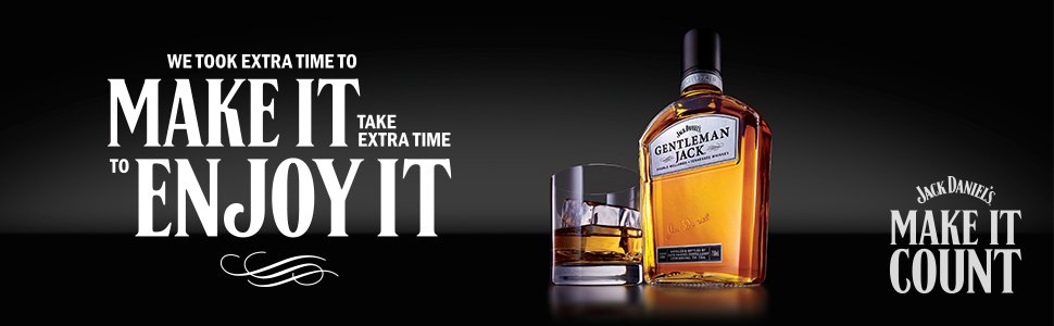 Gentleman Jack Bottle with Glass on the Rocks