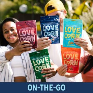 on the go - LOVE CORN - crunchy corn snacks 